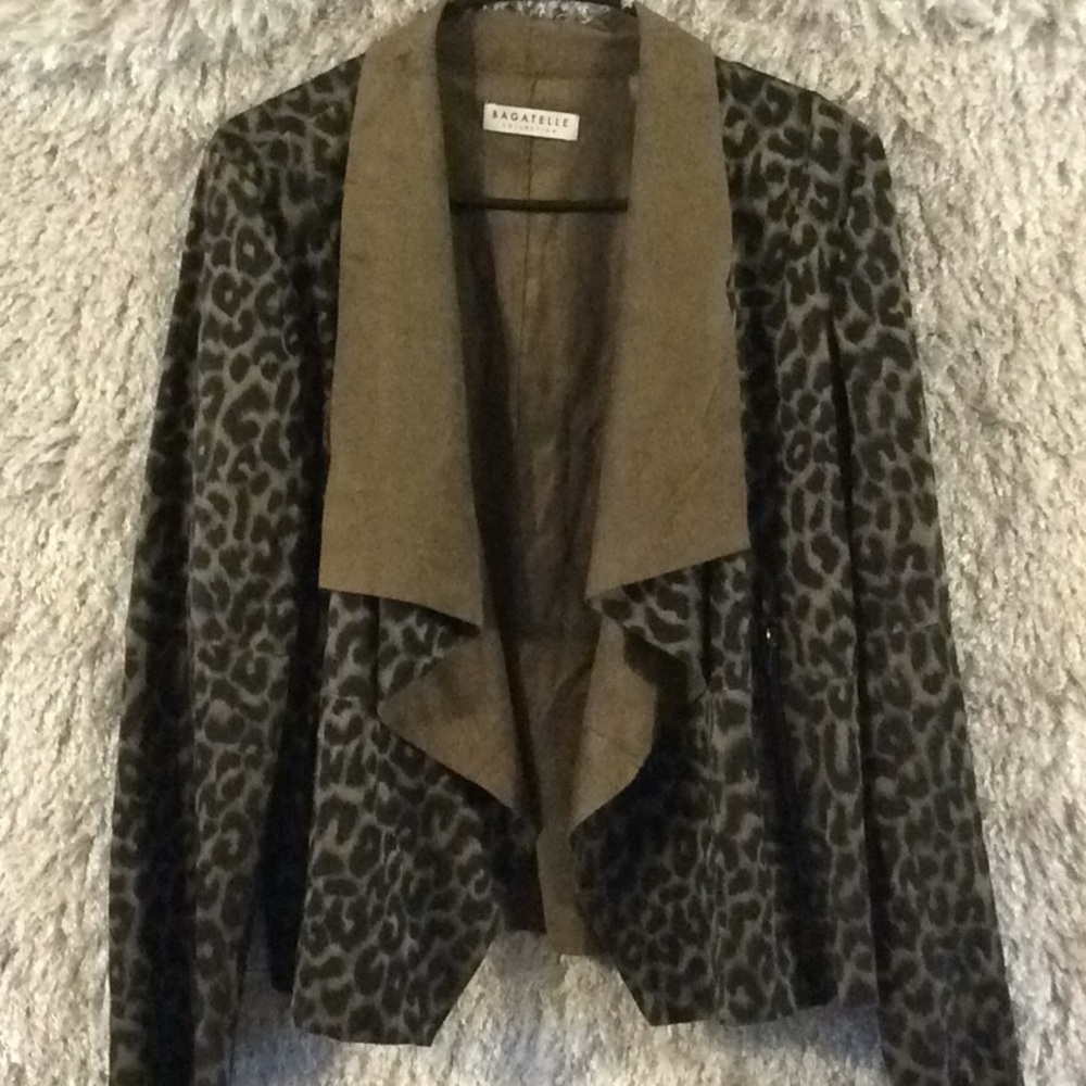 Green leopard print jacket. Never worn.